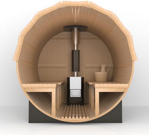 ETL-Certified Hemlock Barrel Steam Cabin