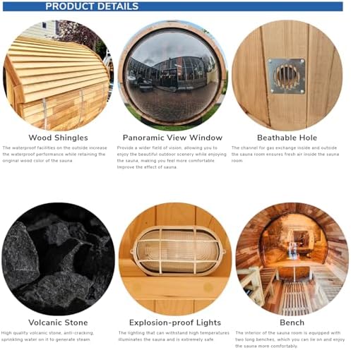 Panoramic Cedar Barrel Outdoor Sauna