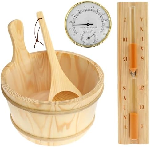 Four-Piece Timber Sauna Essentials Kit