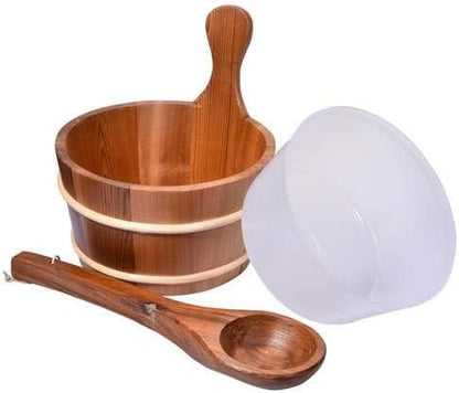 Artisanal Cedar Pail and Dipper Duo