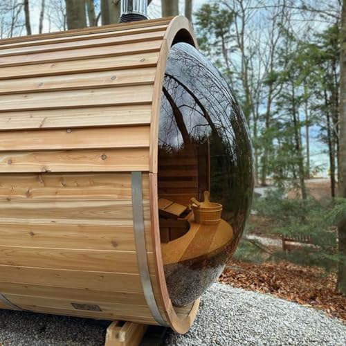 Panoramic Cedar Barrel Outdoor Sauna