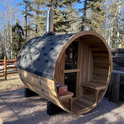 ETL-Certified Hemlock Barrel Steam Cabin