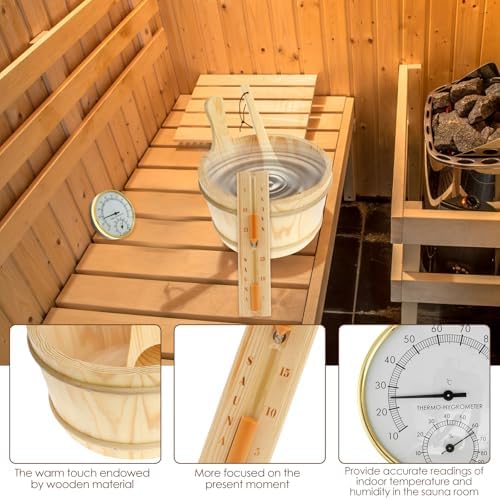 Four-Piece Timber Sauna Essentials Kit
